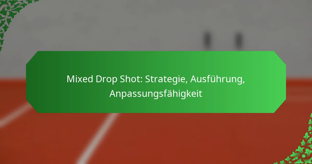 Mixed Drop Shot: Strategie, Ausführung, Anpassungsfähigkeit