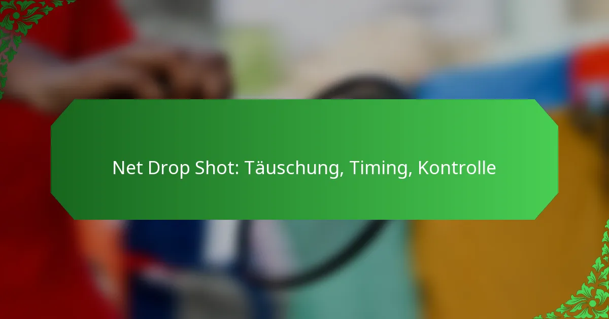 Net Drop Shot: Täuschung, Timing, Kontrolle